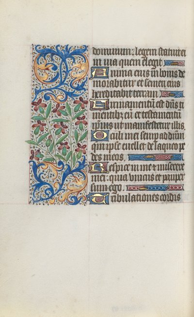 Tuntikirja Rouenin käyttö: fol. 119v, c. 1470. tekijältä Master of the Geneva Latini