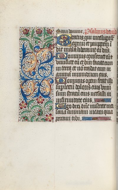 Tuntikirja Rouenin käyttö: fol. 127v, c. 1470. tekijältä Master of the Geneva Latini