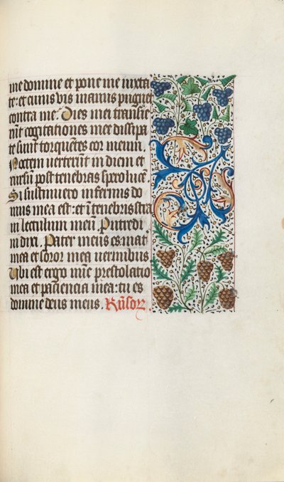 Tuntikirja Rouenin käyttö: fol. 131r, c. 1470. tekijältä Master of the Geneva Latini