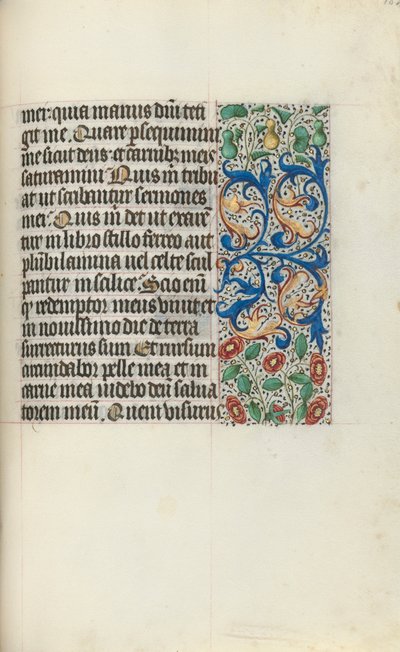 Tuntikirja Rouenin käyttö: fol. 132r, c. 1470. tekijältä Master of the Geneva Latini