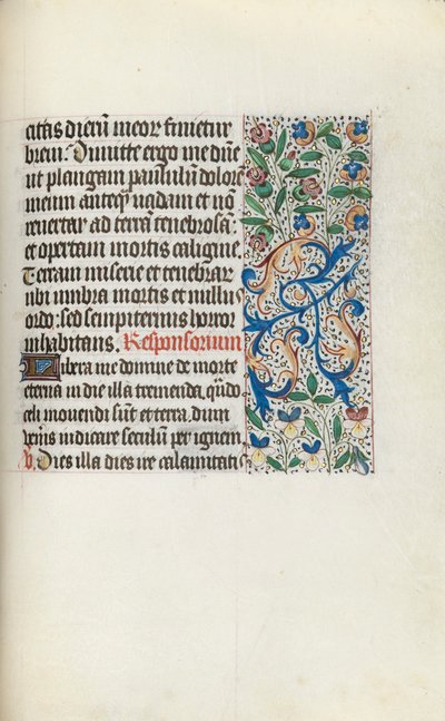 Tuntikirja Rouenin käyttö: fol. 133r, c. 1470. tekijältä Master of the Geneva Latini