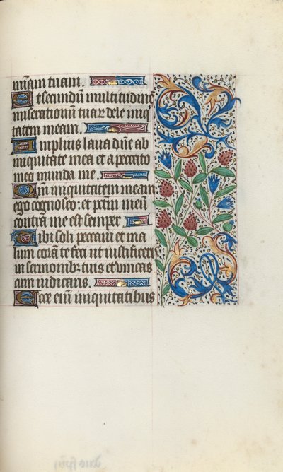 Tuntikirja Rouenin käyttö: fol. 134r, c. 1470. tekijältä Master of the Geneva Latini