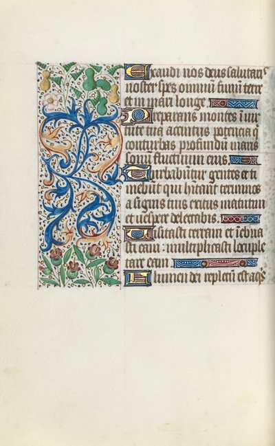 Tuntikirja Rouenin käyttö: fol. 136v, c. 1470. tekijältä Master of the Geneva Latini