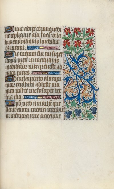 Tuntikirja Rouenin käyttö: fol. 138r, c. 1470. tekijältä Master of the Geneva Latini