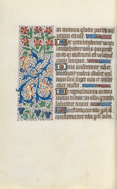 Tuntikirja Rouenin käyttö: fol. 138v, c. 1470. tekijältä Master of the Geneva Latini