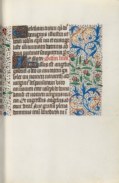 Tuntikirja Rouenin käyttö: fol. 141r, c. 1470. tekijältä Master of the Geneva Latini