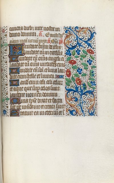 Tuntikirja Rouenin käyttö: fol. 141r, c. 1470. tekijältä Master of the Geneva Latini