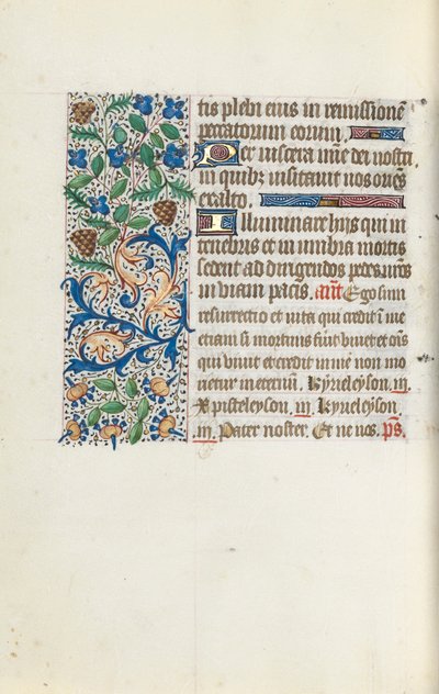 Tuntikirja Rouenin käyttö: fol. 144v, c. 1470. tekijältä Master of the Geneva Latini