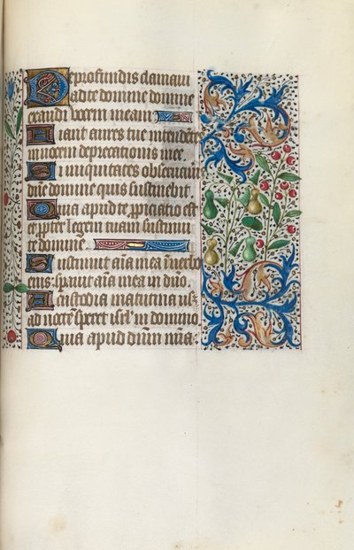 Tuntikirja Rouenin käyttö: fol. 145r, c. 1470. tekijältä Master of the Geneva Latini