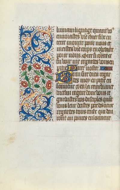 Tuntikirja Rouenin käyttö: fol. 152v, c. 1470. tekijältä Master of the Geneva Latini