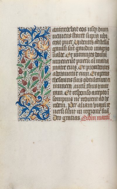Tuntikirja Rouenin käyttö: fol. 17v, c. 1470. tekijältä Master of the Geneva Latini