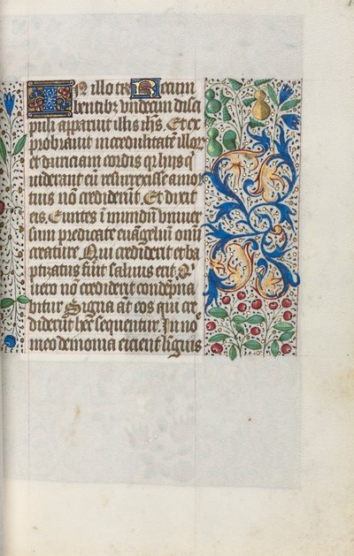 Tuntikirja Rouenin käyttö: fol. 18r, c. 1470. tekijältä Master of the Geneva Latini