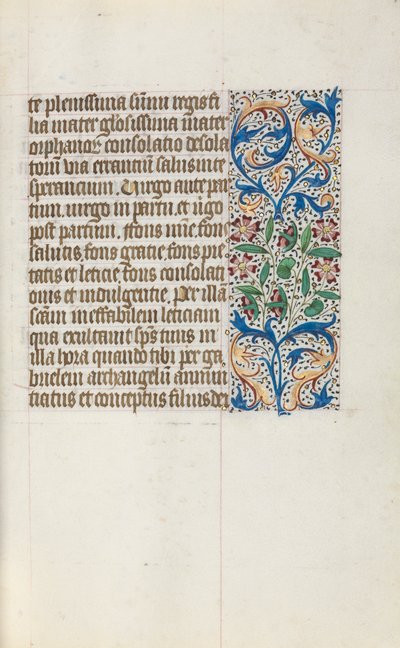 Tuntikirja Rouenin käyttö: fol. 19r, c. 1470. tekijältä Master of the Geneva Latini