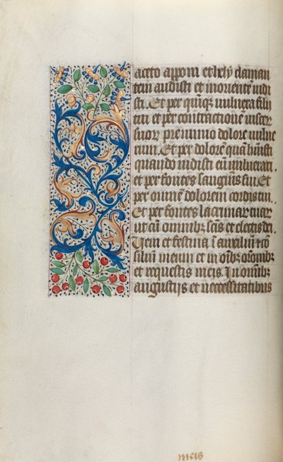 Tuntikirja Rouenin käyttö: fol. 20v, c. 1470. tekijältä Master of the Geneva Latini