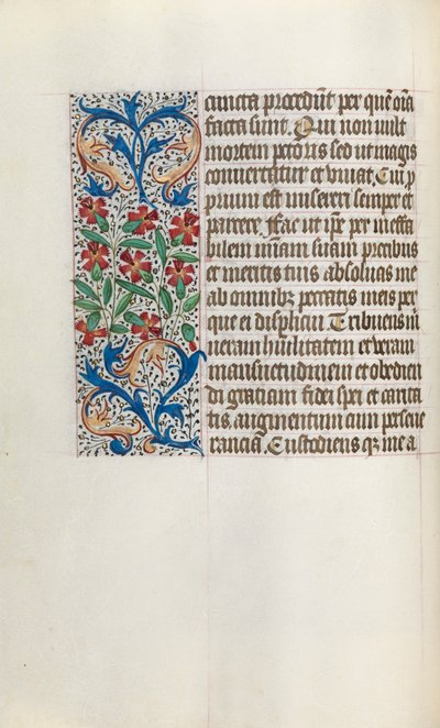 Tuntikirja Rouenin käyttö: fol. 24v, c. 1470. tekijältä Master of the Geneva Latini