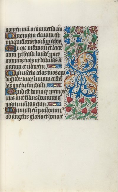 Tuntikirja Rouenin käyttö: fol. 31r, c. 1470. tekijältä Master of the Geneva Latini