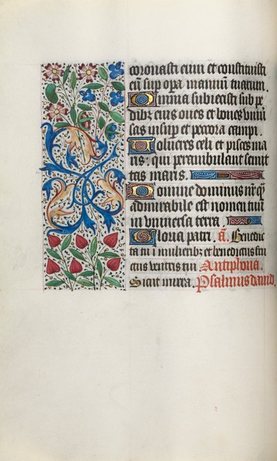 Tuntikirja Rouenin käyttö: fol. 31v, c. 1470. tekijältä Master of the Geneva Latini