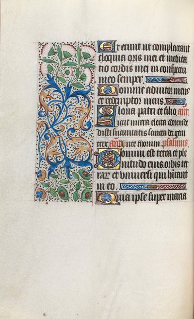 Tuntikirja Rouenin käyttö: fol. 33v, c. 1470. tekijältä Master of the Geneva Latini