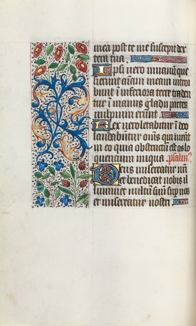 Tuntikirja Rouenin käyttö: fol. 40v, c. 1470. tekijältä Master of the Geneva Latini