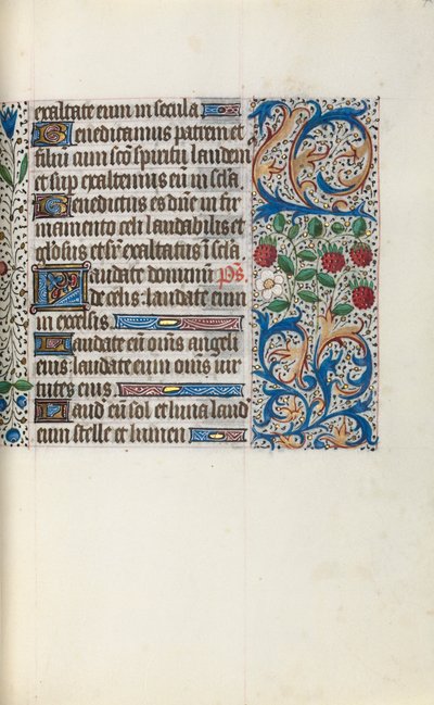 Tuntikirja Rouenin käyttö: fol. 44r, c. 1470. tekijältä Master of the Geneva Latini