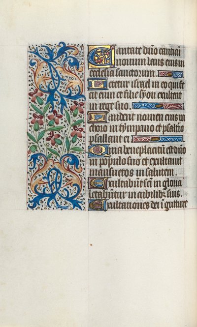 Tuntikirja Rouenin käyttö: fol. 45v, c. 1470. tekijältä Master of the Geneva Latini