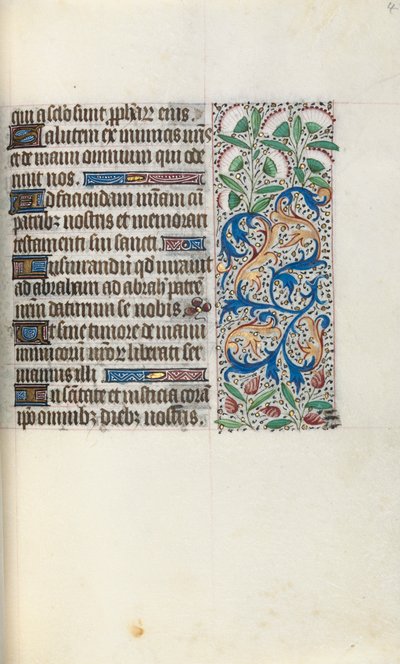 Tuntikirja Rouenin käyttö: fol. 48r, c. 1470. tekijältä Master of the Geneva Latini