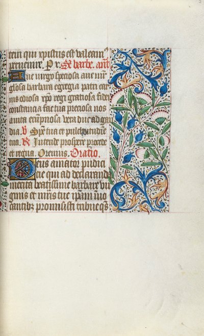 Tuntikirja Rouenin käyttö: fol. 54r, c. 1470. tekijältä Master of the Geneva Latini