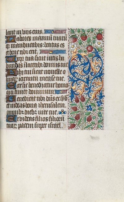 Tuntikirja Rouenin käyttö: fol. 69r, c. 1470. tekijältä Master of the Geneva Latini
