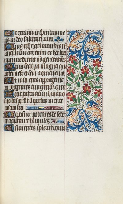 Tuntikirja Rouenin käyttö: fol. 74r, c. 1470. tekijältä Master of the Geneva Latini
