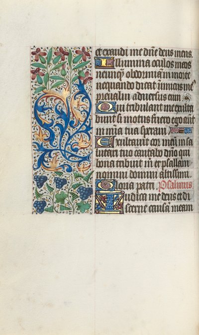 Tuntikirja Rouenin käyttö: fol. 75v, c. 1470. tekijältä Master of the Geneva Latini