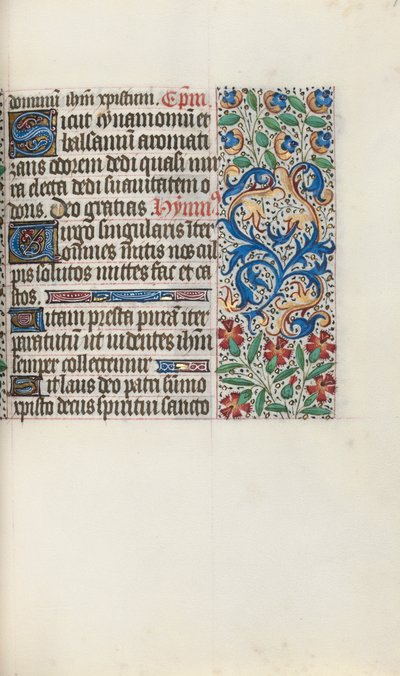 Tuntikirja Rouenin käyttö: fol. 78r, c. 1470. tekijältä Master of the Geneva Latini