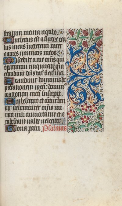 Tuntikirja Rouenin käyttö: fol. 81r, c. 1470. tekijältä Master of the Geneva Latini