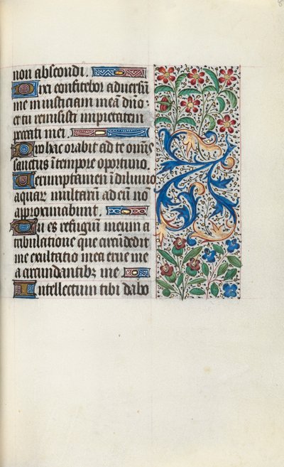 Tuntikirja Rouenin käyttö: fol. 82r, c. 1470. tekijältä Master of the Geneva Latini