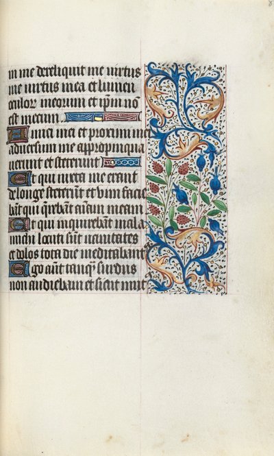 Tuntikirja Rouenin käyttö: fol. 84r, c. 1470. tekijältä Master of the Geneva Latini