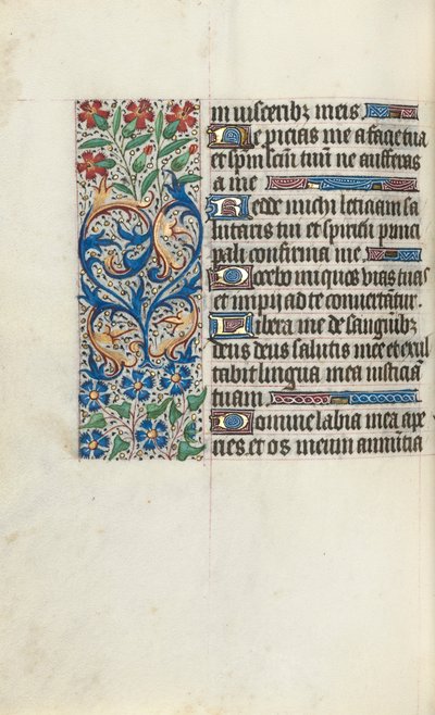 Tuntikirja Rouenin käyttö: fol. 86v, c. 1470. tekijältä Master of the Geneva Latini