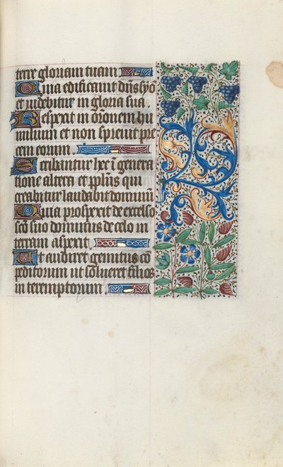 Tuntikirja Rouenin käyttö: fol. 89r, c. 1470. tekijältä Master of the Geneva Latini