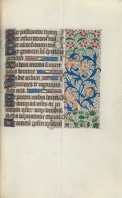 Tuntikirja Rouenin käyttö: fol. 95r, c. 1470. tekijältä Master of the Geneva Latini