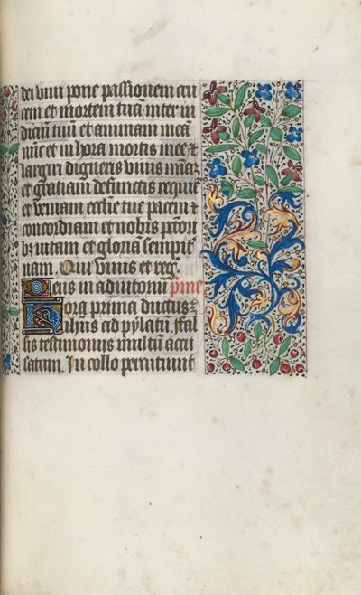 Tuntikirja Rouenin käyttö: fol. 97r, c. 1470. tekijältä Master of the Geneva Latini
