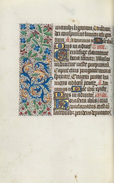 Tuntikirja Rouenin käyttö: fol. 97v, c. 1470. tekijältä Master of the Geneva Latini