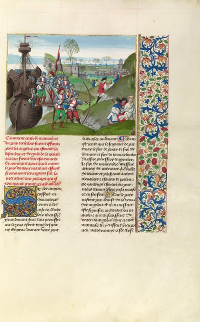 Englantilaiset piirittävät La Rochellea tekijältä Master of the Getty Froissart