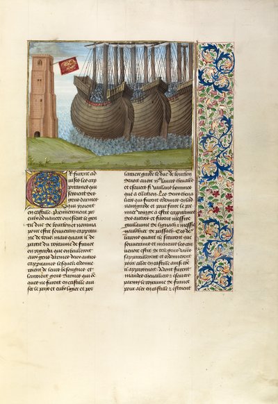 Englannin laivasto Flanderin vesillä tekijältä Master of the Getty Froissart