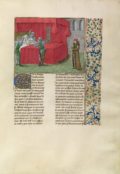 Kyproksen kuningas, jonka veljiensä vainoajat tappoivat tekijältä Master of the Getty Froissart