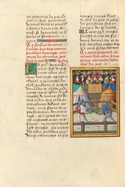 Jacques de Lalaing taistelemassa esquire Jean Pitois