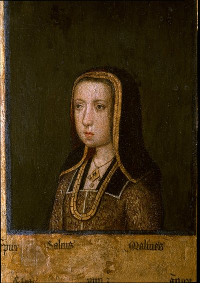 Itävallan Margaritan muotokuva vuonna 1494 (maalaus puulle) tekijältä Master of the Guild of Saint George