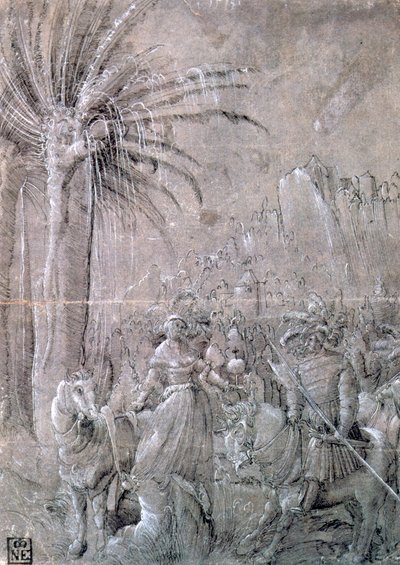 "David ja Abigail", 1500-luvun alku tekijältä Master of the Historia of Frederici