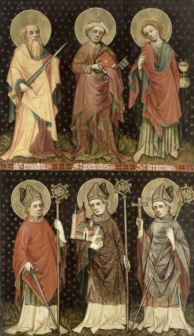 Kuusi pyhimystä tekijältä Master of the Holy Barefoot Altarpiece