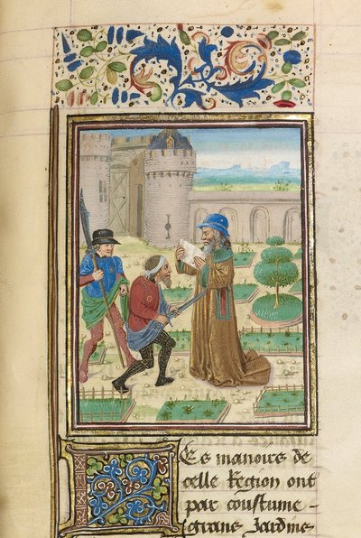 Parmenionin kuolema, noin 1470-1475. tekijältä Master of the Jardin de vertueuse consolation