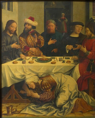 Kristus Simon fariseuksen talossa, noin 1510-1520. tekijältä Master of the Magdalen Legend