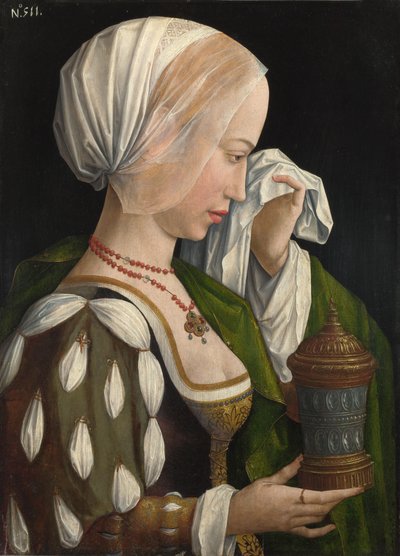 Magdalena itkee, n. 1525 tekijältä Master of the Magdalen Legend,
