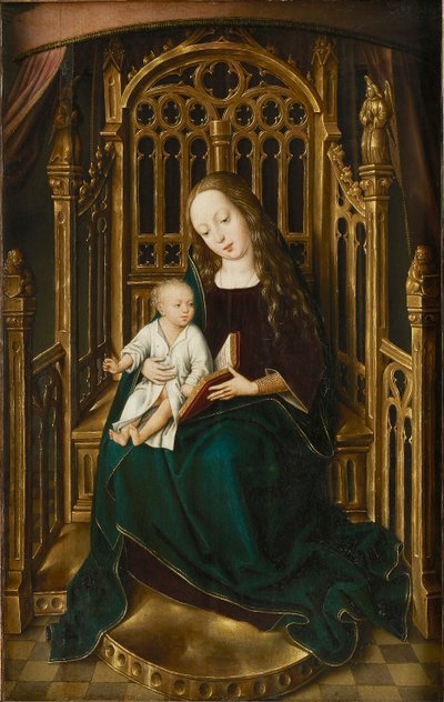 Neitsyt ja lapsi valtaistuimelle, 1490-1500. tekijältä Master of the Magdalen Legend